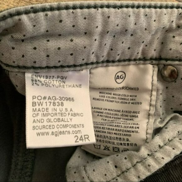 Adriano Goldschmied AG the Stevie ankle slim straight ankle corduroy pants -24R - Picture 7 of 9